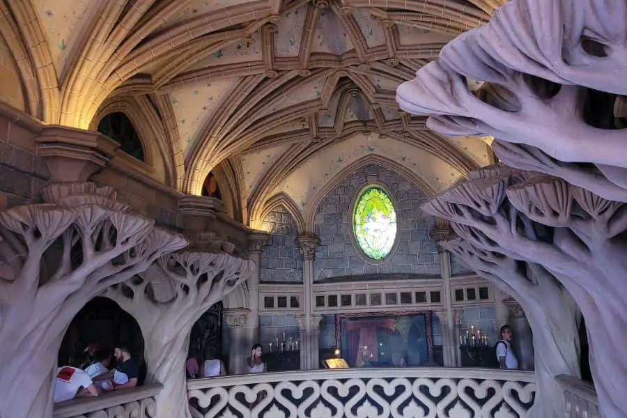 Trees inside Disneyland Paris Castle