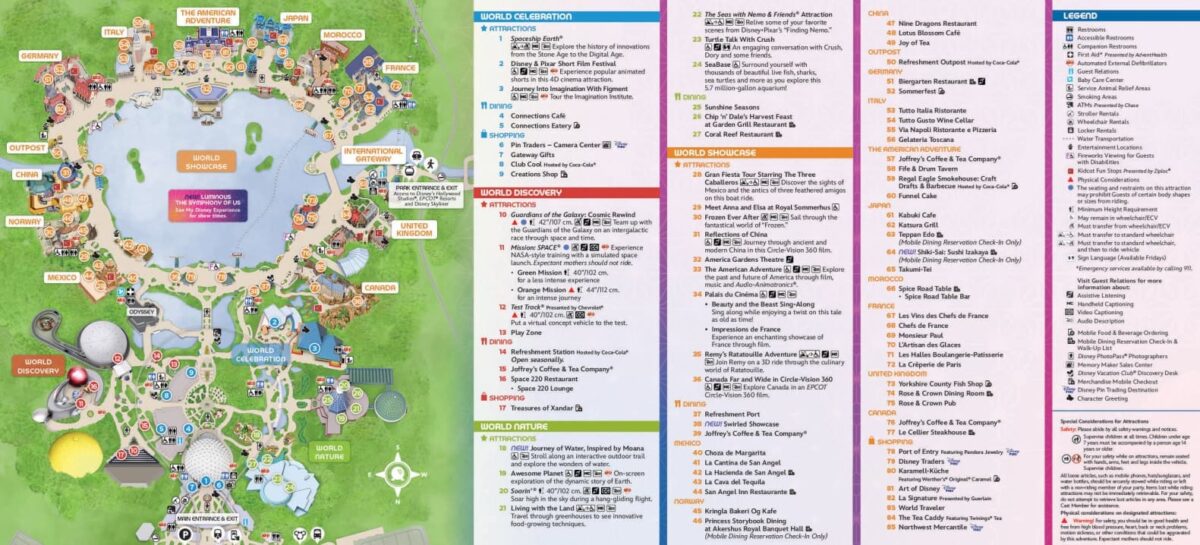 2023 EPCOT Map Disney Insider Tips