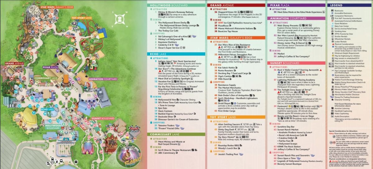 2024 Hollywood Studios Map