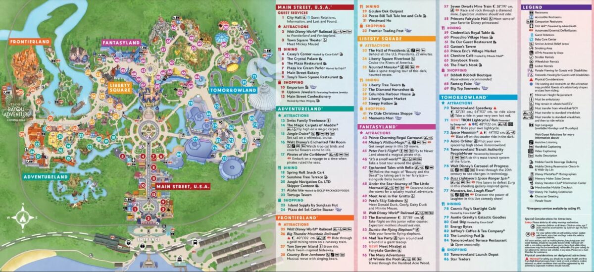 2024 Magic Kingdom Map