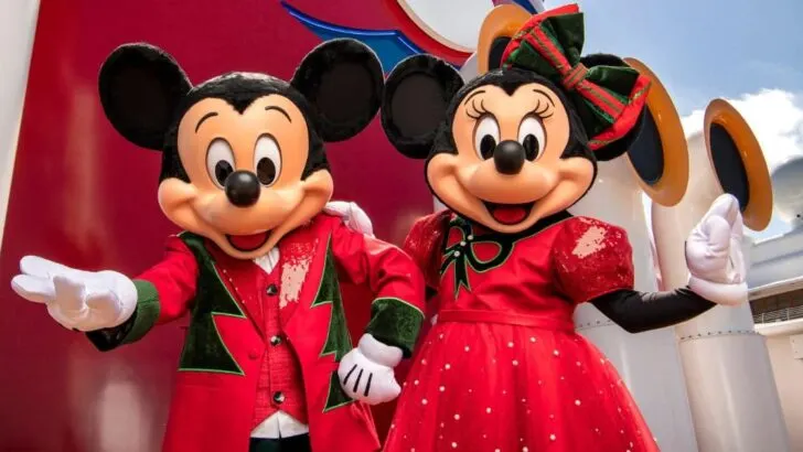 Mickey and Minnie on Christmas Cruise