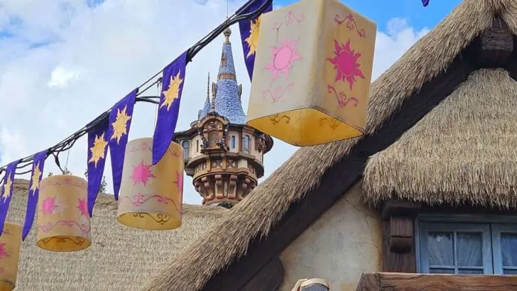 Rapunzel's Tower as seen from Tangled Rest Area